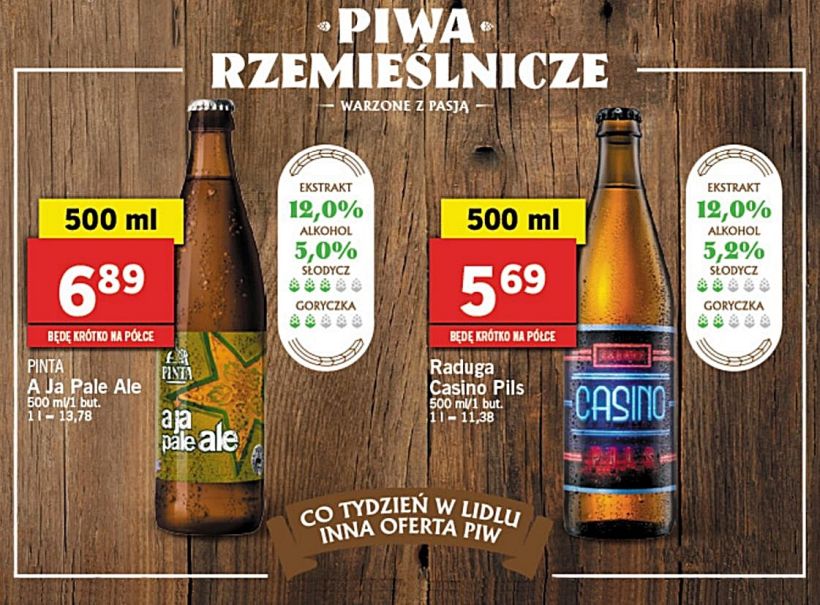 Regionálne pivá Lidl Poľsko